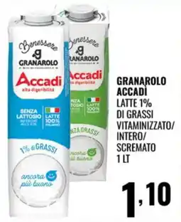 Gecop Granarolo Accadì latte 1% di grassi offerta