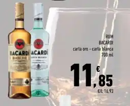 Conad City Rum Bacardi carta oro - carta blanca offerta
