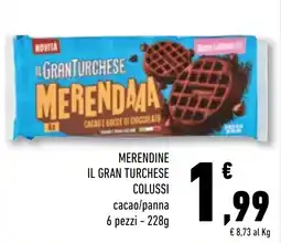 Conad Superstore Merendine il gran turchese colussi cacao/panna offerta