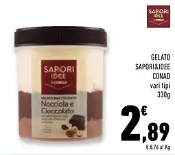 Conad Superstore Gelato multistrato Nocciola e Cioccolato Saporidee Conad offerta