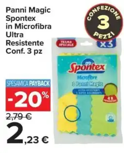 Carrefour Express Panni Magic Spontex in Microfibra Ultra Resistente offerta