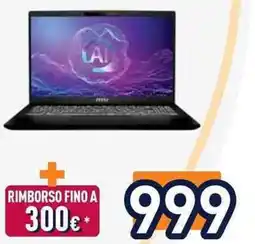 Unieuro Laptop MSI offerta