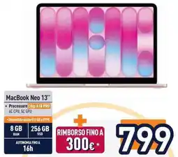 Unieuro MacBook Neo 13" offerta