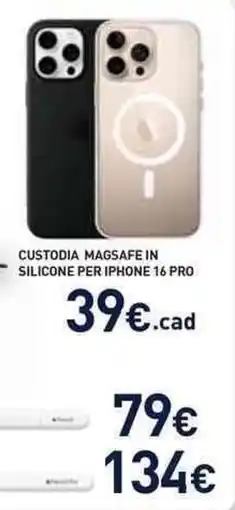 Unieuro Custodia Magsafe in silicone per iPhone 16 Pro offerta