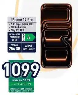 Unieuro iPhone 17 Pro offerta