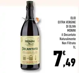 Conad Superstore Olio extra vergine di oliva Monini il Decantato offerta