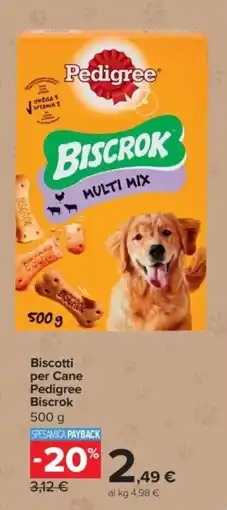 Carrefour Express Biscotti per Cane Pedigree Biscrok offerta