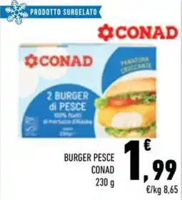 Conad City Burger pesce Conad offerta