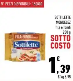 Conad City Sottilette Mondelez fila e fondi offerta