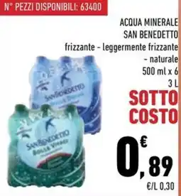 Conad City Acqua minerale San Benedetto offerta