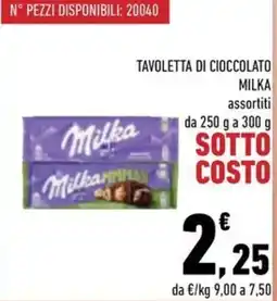 Conad City Tavoletta di cioccolato Milka assortiti offerta