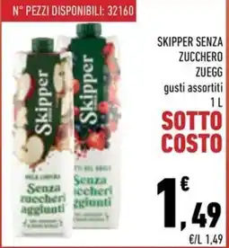 Conad City Skipper senza zucchero gusti assortiti offerta