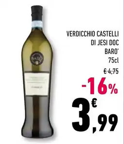 Conad Superstore Verdicchio Castelli di Jesi DOC Baro' offerta
