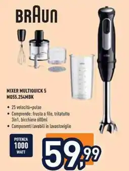 Unieuro Braun Mixer Multiquick 5 offerta