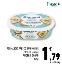 Conad Superstore Formaggio fresco spalmabile Piacersi Conad offerta