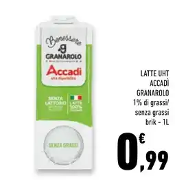 Conad Superstore Latte UHT Accadi Granarolo offerta