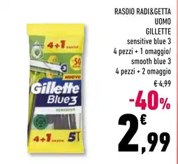 Conad Superstore Gillette Blue3 Sensitive offerta