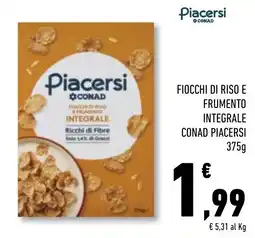 Conad Superstore Fiocchi di riso e frumento integrale Piacersi offerta