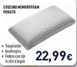 Unieuro Cuscino memoryfoam forato offerta