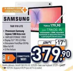 Unieuro Samsung Tab S10 Lite offerta
