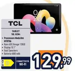 Unieuro TCL TABLET 10L GEN4 offerta