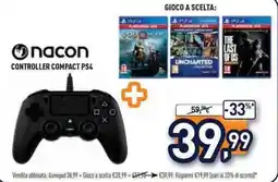 Unieuro Nacon controller compact PS4 offerta