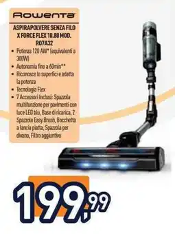 Unieuro Rowenta Aspirapolvere Senza Filo X Force Flex 10.80 Mod. R07A32 offerta