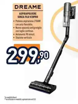 Unieuro Dreame Aspirapolvere Senza Filo V20Pro offerta