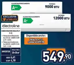 Unieuro Electroline condizionatore dualsplit offerta