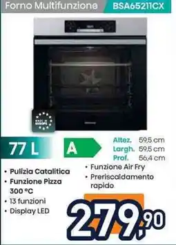 Unieuro Forno Multifunzione BSA65211CX offerta