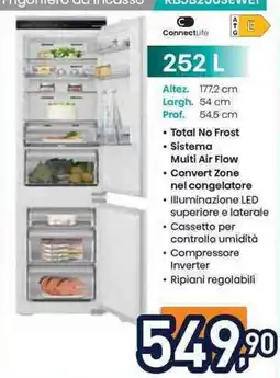 Unieuro Frigorifero da incasso ConnectLife offerta