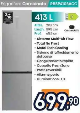 Unieuro Frigorifero Combinato RB5P410SACC offerta