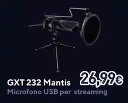 Unieuro GXT 232 Mantis Microfono USB per streaming offerta