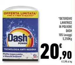 Conad Superstore Detersivo lavatrice in polvere Dash offerta