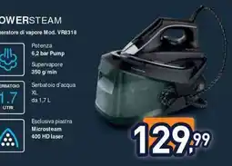 Unieuro Powersteam generatore di vapore Mod. VR8318 offerta