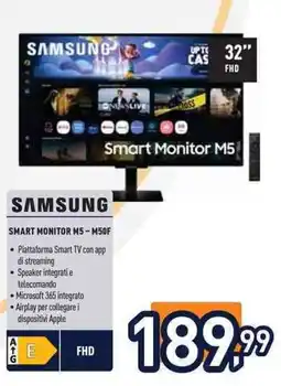 Unieuro Samsung Smart Monitor M5 offerta