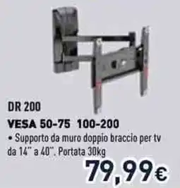 Unieuro Supporto da muro doppio braccio per tv offerta