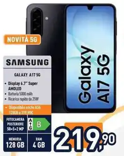 Unieuro Samsung Galaxy A17 5G offerta