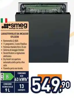 Unieuro Lavastoviglie da incasso Smeg offerta