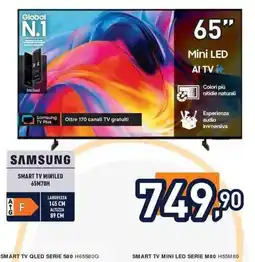 Unieuro Samsung Smart TV MiniLED 65M70H offerta