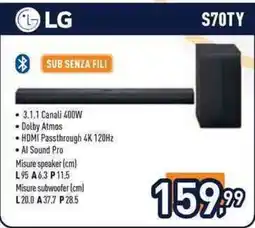 Unieuro LG sub senza fili offerta