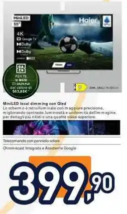 Unieuro Haier TV 35 pollici offerta