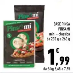 Conad City Base pinsa Pinsami mini - classica offerta