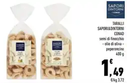 Conad City Taralli semi di finocchio olio di oliva peperoncino offerta
