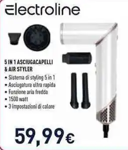 Unieuro Electroline 5 in 1 asciugacapelli & air styler offerta