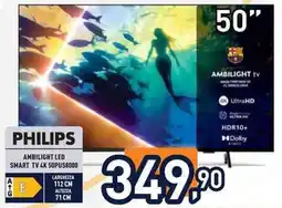 Unieuro Philips Ambilight LED Smart TV 4K 50PUS8000 offerta