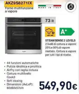 Unieuro Forno multifunzione a vapore offerta
