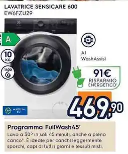 Unieuro Lavatrice Sensicare 600 offerta