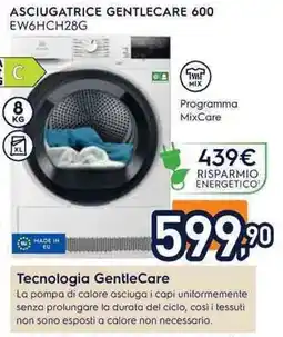 Unieuro Asciugatrice GentleCare 600 offerta