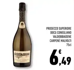 Conad Superstore Prosecco superiore Carpenè Malvolti offerta